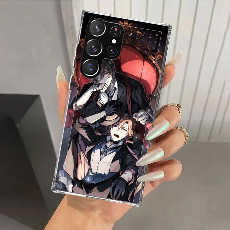 Чехол для телефона Bungo Stray Dogs Double Black для Samsung Galaxy S25 S24 S23 Ultra S22 S21 Plus S20 FE S10 + S10E S25U Мягкая печать Она
