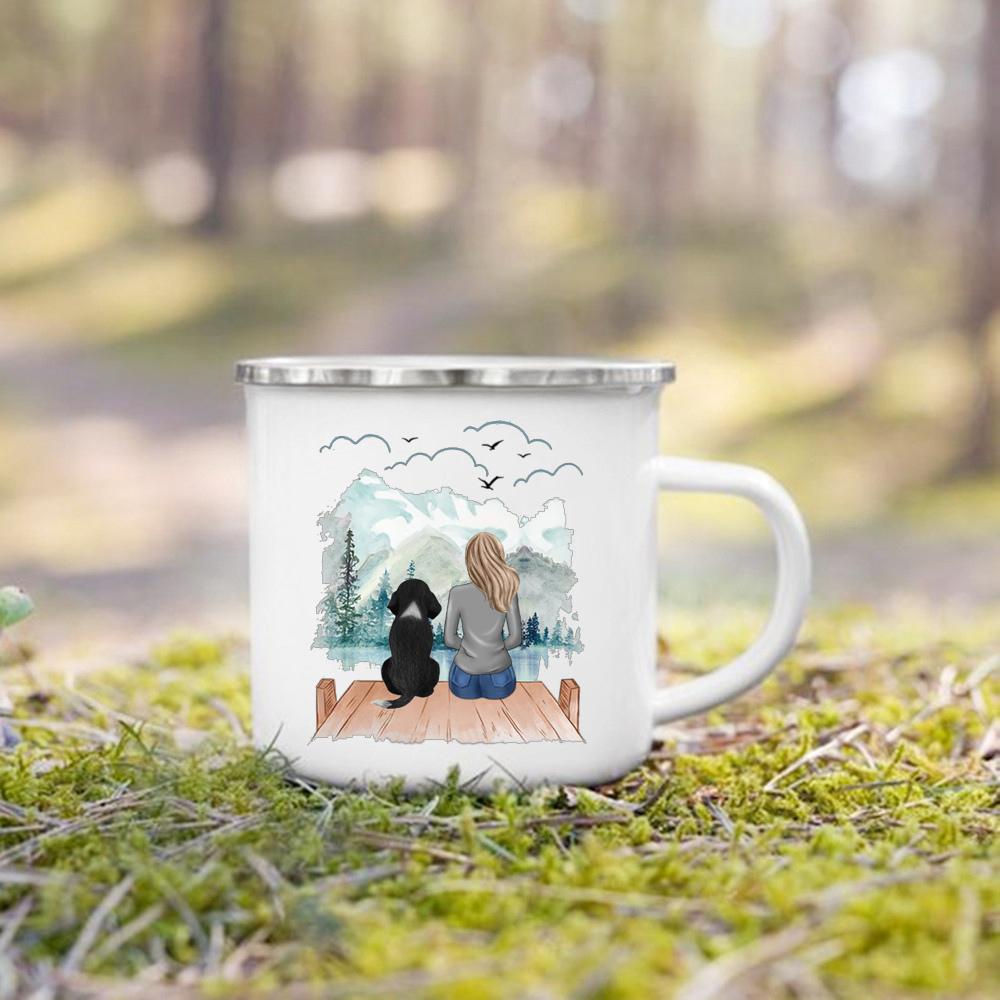 Персонализированная именная эмалевая кружка, индивидуальный подарок любителям собак, мамам, родителям собак, чашка для чая, кружки для чая и молока, праздничные лучшие подарки