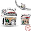 925 Silver Christmas Charms Santa Claus Reindeer Snowflake Beads for Necklace Bracelets DIY Jewelry Gifts