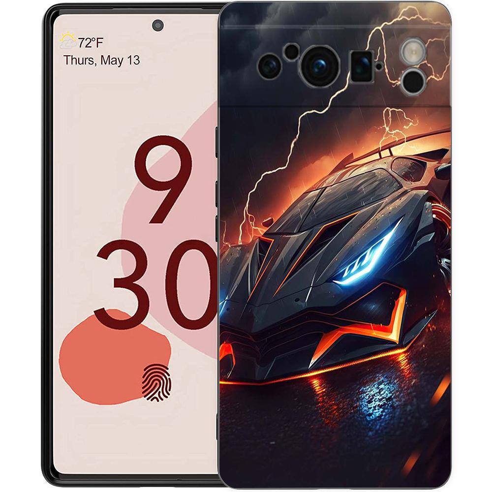 Крутой чехол для телефона в виде спортивной машины для Google Pixel 8 7 6 7A 6A Pro 5G, противоударный, силиконовый, мягкий, 8 Pro 5G, чехол Capas Coque Fundas