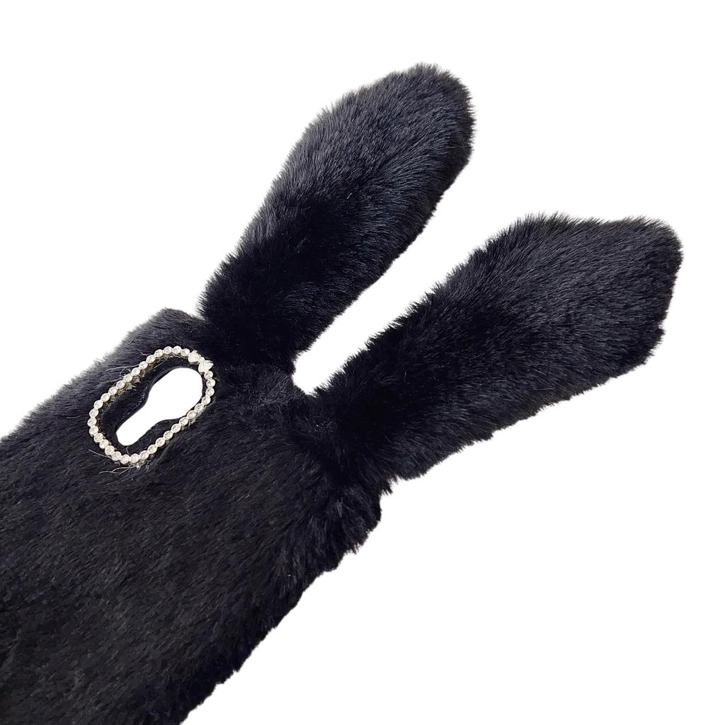 For Samsung Galaxy Xcover7 Case Plush Cute Bunny Winter Fluffy TPU Phone Cover