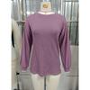 Women's Solid Color Crew Neck Loose Long Sleeve Patchwork T-shirt Top  Fall Winter New For Cross-border Trade