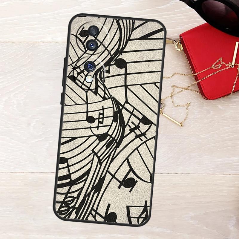 Чехол с нотами Музыкальные ноты Для Honor 400 Pro 200 50 70 90 X9a X9b X9c X9d X8a X8b X8c Magic 7 Lite 5 6 8 Pro Чехол