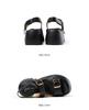 Sheepskin Women's Sandals Summer Versatile Sponge Cake Thick Bottom Coarse Heel Sports Casual Leather One Line Buckle Roman Sandals for Women