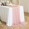 Элегантная скатерть-дорожка, прозрачная струящаяся дорожка, шифоновая, однотонная, свадебная, устойчивая к царапинам, для столовой, дома, вечеринки по случаю девичника, красивая