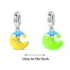 925 Silver Plated Fireflies Butterfly Stars Luminous Charms Beads Fit 3mm 925 Original Bracelets DIY Jewelry Gift
