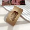Large Matte Leopard Rectangle French Flat Hair Clips for Women Girls Duckbill Claw Grip Styling Accessories for Thick Thin Hair