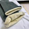 Утолщенные Винтажные Синие Прямые Джинсы для Женщин на Зиму с Высокой Талией, Прикрывающие Бедра и Делающие Их Выглядящими Обтягивающими и Расклешенными Брюками
