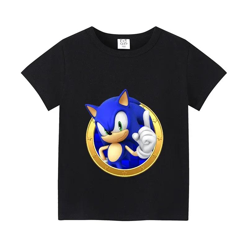 Sonics Tshirt Shortsleeved Clothing for Children Soft Cotton Casual Tshirt Tshirts for Children and Girls Tshirts Clothing