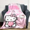 1 шт. Плед Hello Kitty с именем Легкий фланелевый плед для дивана, кровати, путешествий, кемпинга, гостиной, офиса, дивана, кресла