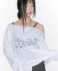 AMES-WORLDWIDE Unicorn Sheer Ls Tee Ivory
