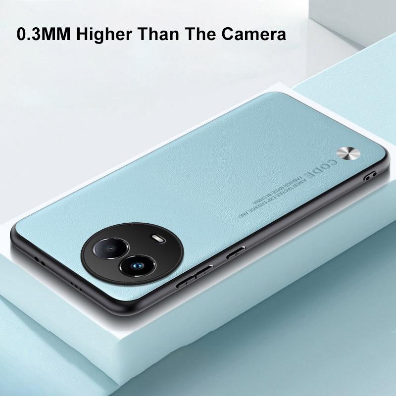 Luxury PU Leather Case For Realme 11 5G Global Version Matte Back Cover Silicone Full Protection Phone Case For Realme11 Coque