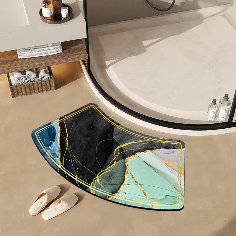Living Room Floor Mat Rubber Non-slip Bottom Easy to Clean Rugs Super Absorbent Bath Mat Quick-drying Bathroom Mats