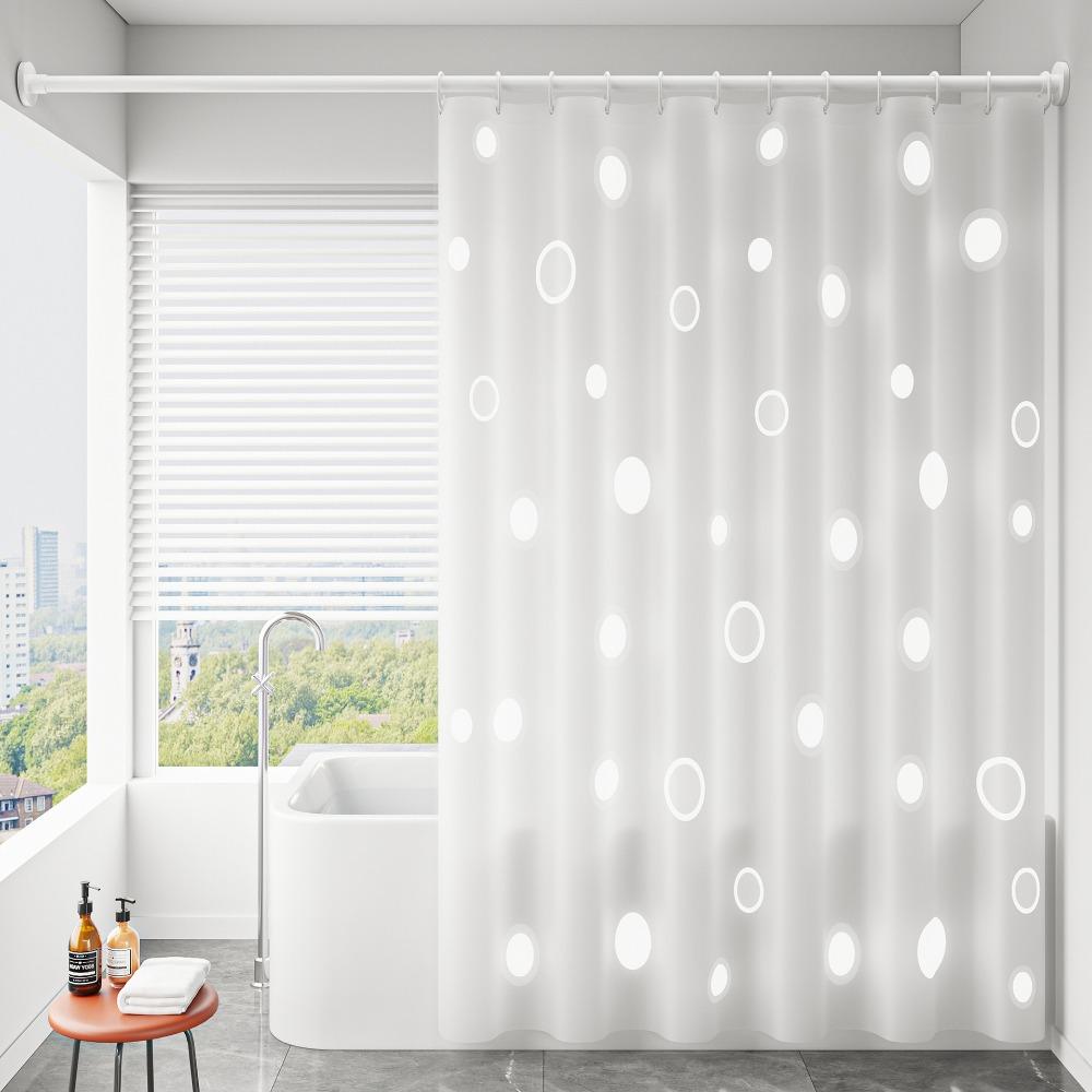 with Hooks Bath Curtain EVA Toilet Curtain Durable Privacy Curtain  Dormitory