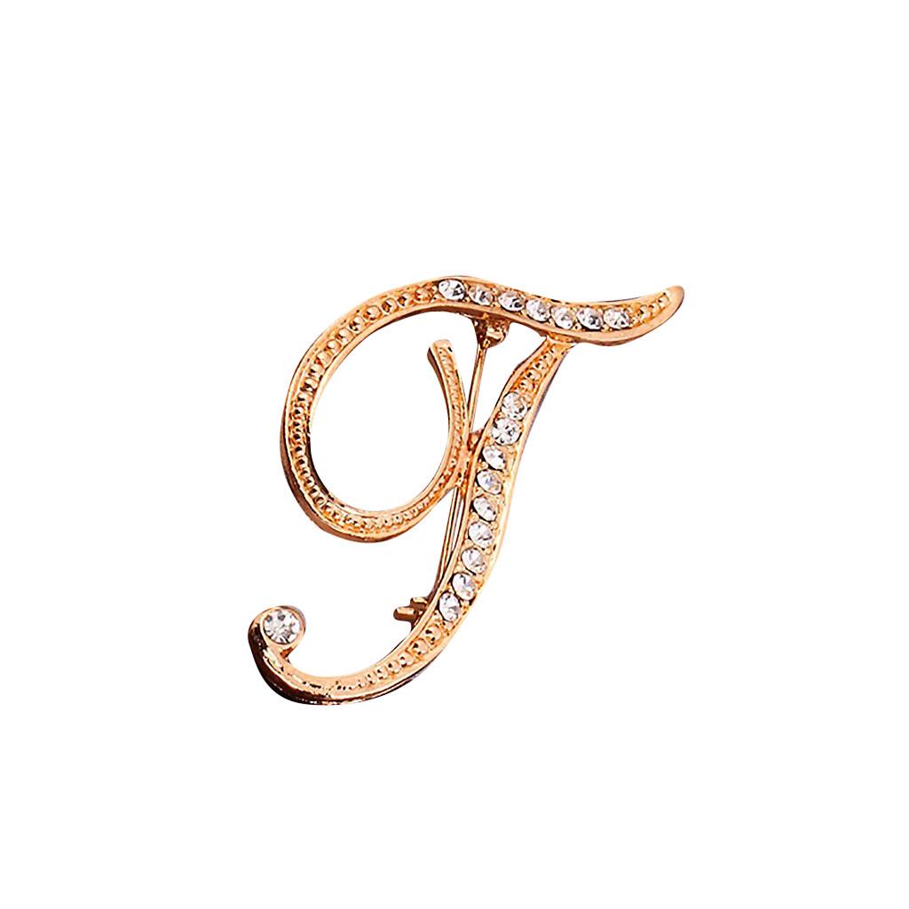 1шт кристалл 26 английских букв брошь булавка пара мемориальные украшения любовь подарки