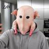Soft Latex Animal Head Mask Halloween Mask, Realistic Turkey Shape, Breathable Full Unique Thanksgiving Day Costume Cover, for Party Dress Up Cosplay