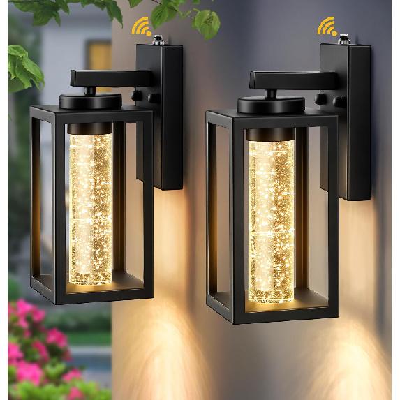 VIANIS 2 Pack Exterior Garage Lighting Fixtures Wall Mount, 100% Aluminum