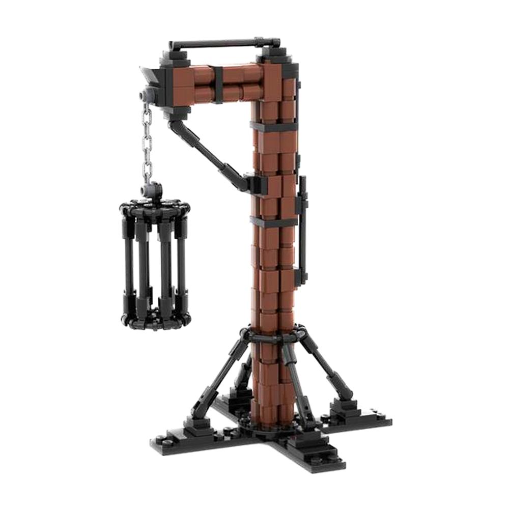 Gobricks MOC Средневековый Военный Виселица Кирпичи Средневековая Тюрьма Сборка Набор Строительных Блоков Виселицы Образовательная Игрушка В Подарок