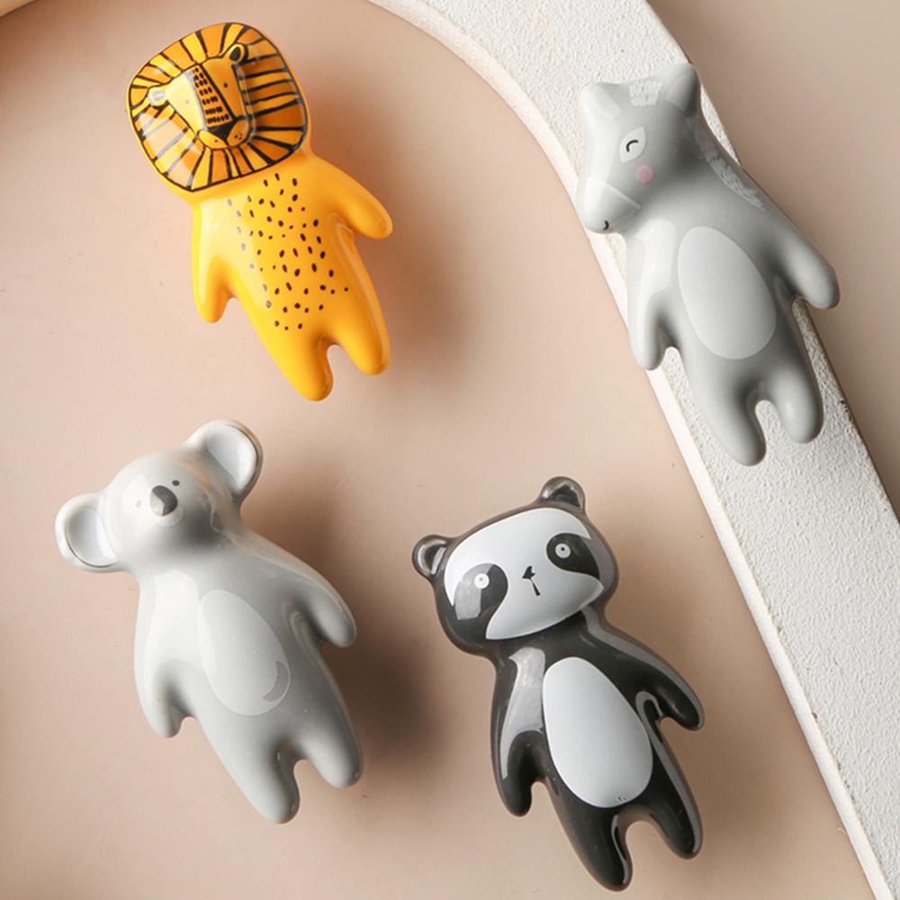 Cartoon Home Decor Panda Children's Room Cabinet Handles Drawer Pulls Furniture Hardware Door Knobs