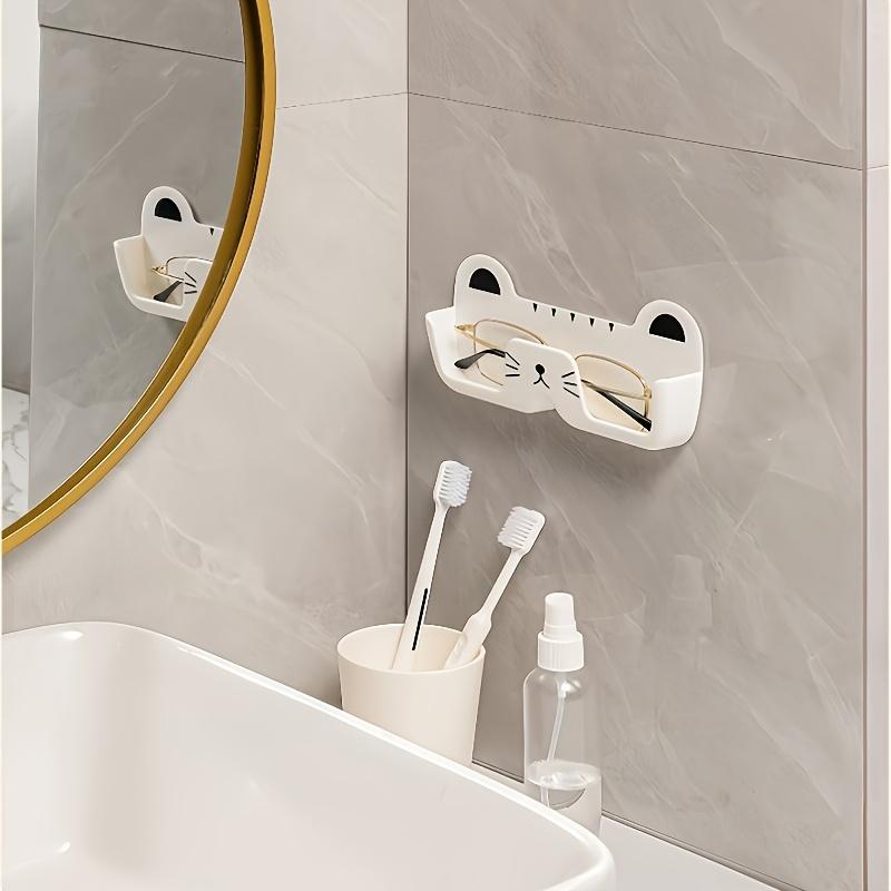 1Pc Wall-Mounted Glasses Storage Box, Suitable For Bedside, Bathroom, Living Room, And Cabinet.