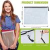 36/24/12pcs A4 Clear Mesh Zipper Pouch Bags, For Organization, Board Game, Puzzles, Office Supplies, Schools And Travel