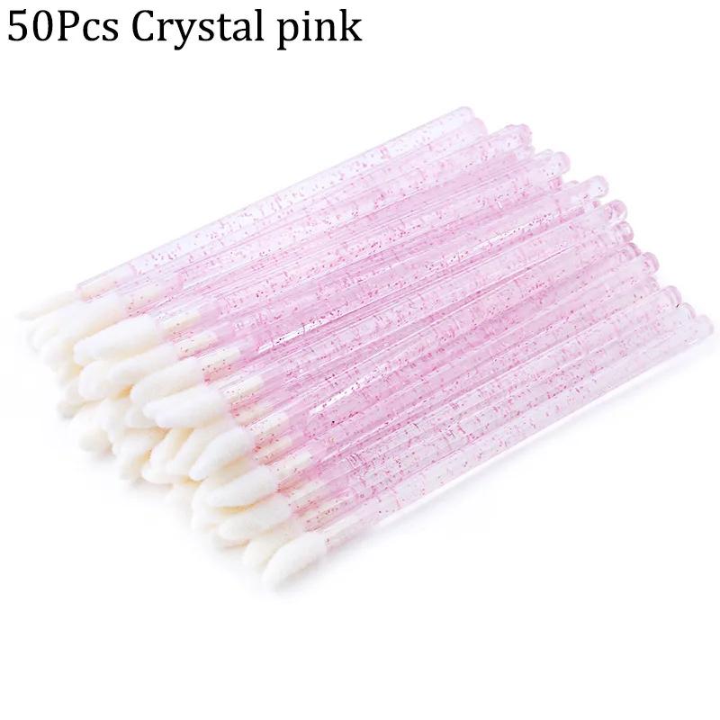 50 шт./набор одноразовых кистей для губ Crystal Mini Lipstick Brush Stick Portable Beauty Tool Multifu High Quality Brushs