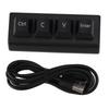 Programmable Keypad 4 Keys Support NKRO Red Switch Ctrl C V Enter Mini Mechanical Keypad for Gaming Office Media Black