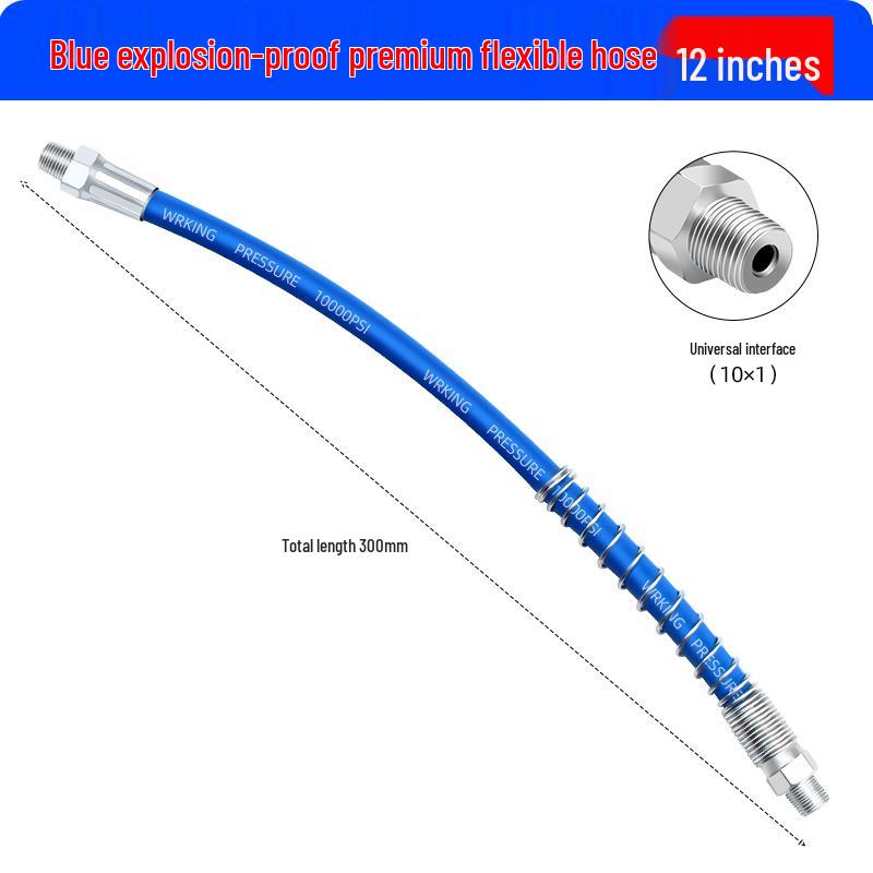 Excavator Oil Leak-Proof Grease Gun Tip: Flat & Sharp Mouth, Thickened Universal Tube, Pneumatic Soft/Hard Tube Accessories.