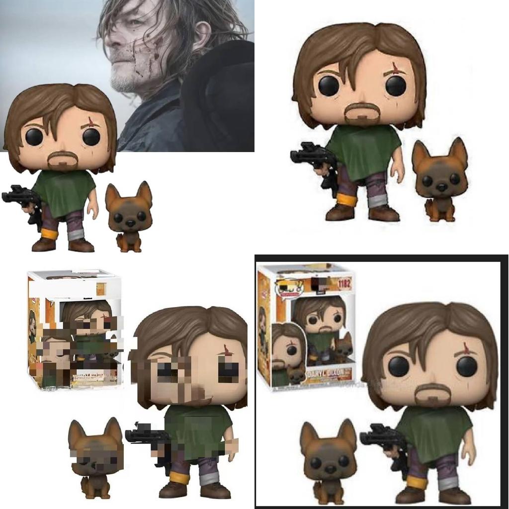 Walking Dead Daryl Dixon Collectible Figure With Dog For Kids And Fans