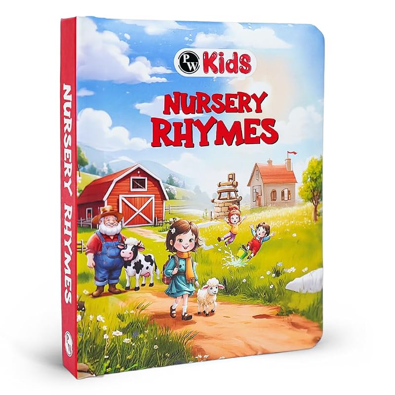 Nursery Rhymes Board Book For Kids  Colorful Illustrated Rhymes For Toddlers & Preschoolers, Fun ReadAloud Book, Early Learning, First Words, Songs