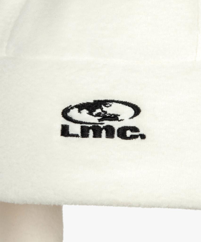 Шапка-бини LMC с ушками, овальная, из флиса, цвет слоновой кости