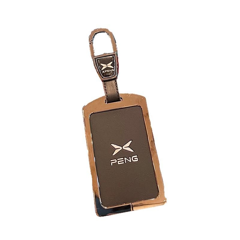 Full-Coverage Metal Buckle Case for XPeng P7 & 2021 G3i Pengyi P5 Key Fob, Card Style
