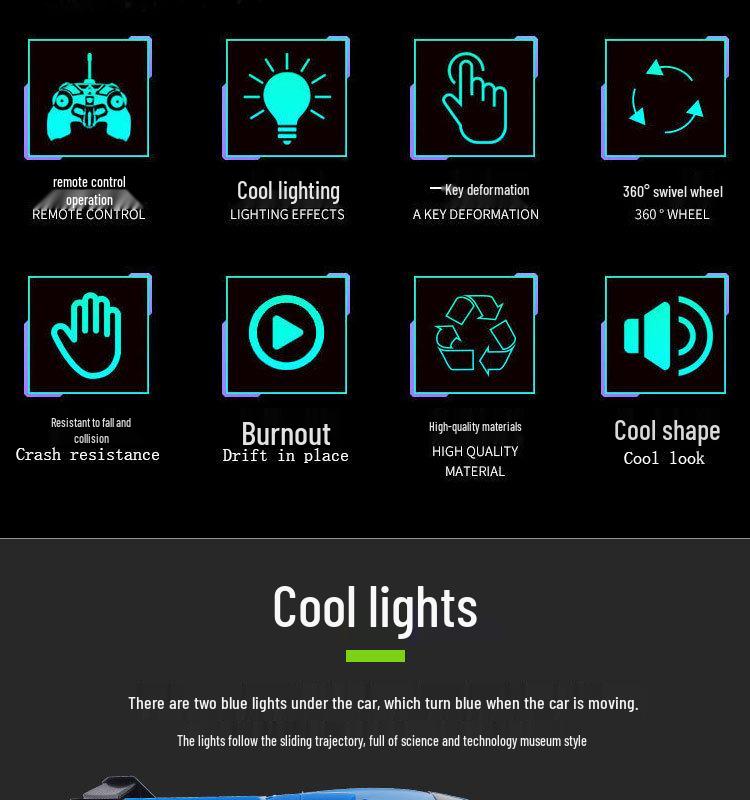 1:18 Игрушка Машинка на Радиоуправлении - Модель Робота-Трансформера с Преобразованием Одной Кнопкой для Детей
