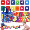 Baby Soft Alphabet Cards ABC Learning Flash Cards with Storage Bag Soft Letter Number Early Educational Toy for Infants Toddlers