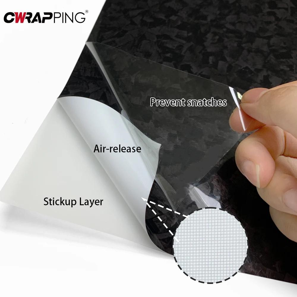 Car Glossy Forged Carbon Fiber Vinyl Film Customization Car Body Color Changing Film Stickers for Turck Car Decals Accessories