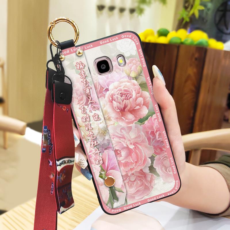 For Mom Kickstand Phone Case For Samsung Galaxy J510/J5 2016/J5108 Waterproof Dirt-resistant Wrist Strap Lanyard Fashion