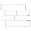 Subway Tile 10 pcs White Grey 29 x 21 cm Polyurethane and PET