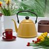 Nodahoro Drip Kettle, 2L, Enamel, Gas/IH Compatible, Narrow Mouth, Made In Japan, Camel, DK-200CA