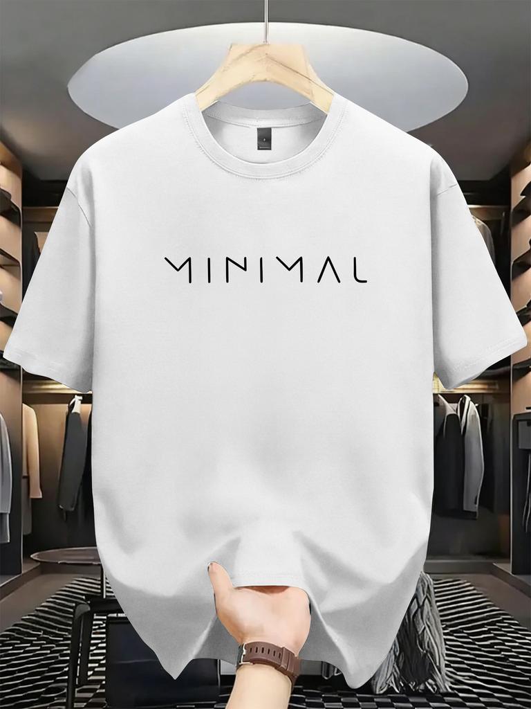 Letter Graphic Tshirt Unisex Cotton Simple Text Print Loose Oversized Basic Minimalist Daily Casual Short Sleeve Street Tops