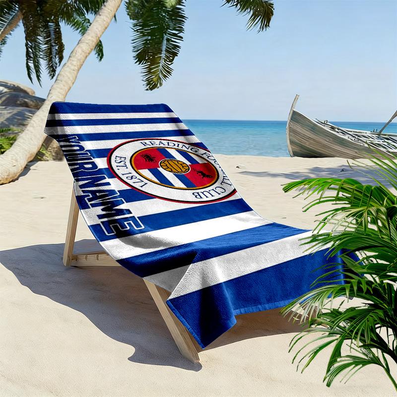 Пляжное полотенце с принтом Reading FC, Большое, Мягкое, Быстросохнущее, для Пляжа, Кемпинга, Плавания