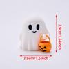 3Pcs Cute Tiny Trick or Treat Ghost Pumpkin Halloween Decoration Desk Display Spooky Home Decor Adorable Fall Accent Unique Gift
