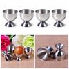 4pcs Stainless Steel Egg Cups Holder Soft Stand for Boiled Tabletop Cup Kitchen Tool Set Round Silver Eggs Cup Holder