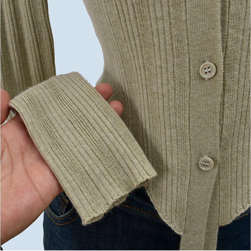 Irregular Bandage Knitted Six Fleece Cardigan Women 2025 Early Autumn New Advanced Western Style Design Sense Top