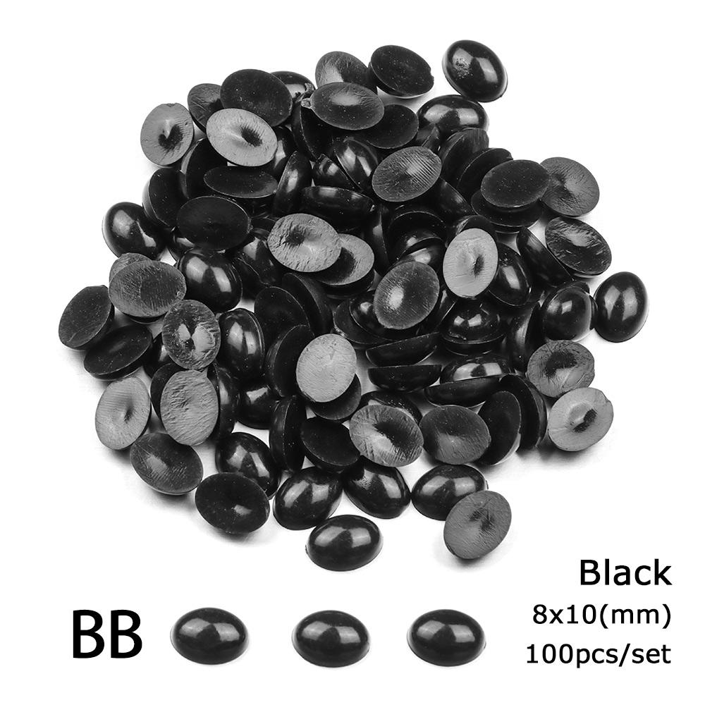 100Pcs Safety Plastic Safety Noses Oval Plastic Safety Eyes Safety Flat Noses for Dolls Making Toys