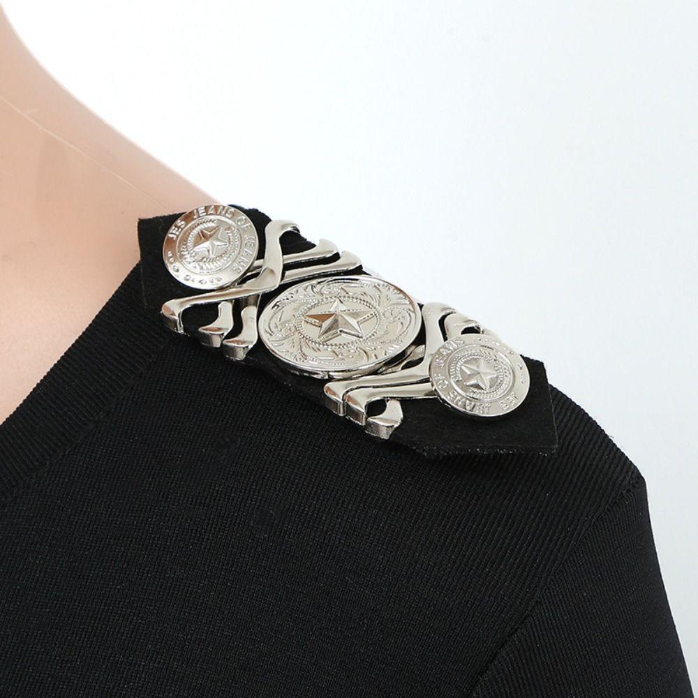 Breastpin Club Tassel Chain Epaulette Cool Jacket Vintage Brooch Stage Performance