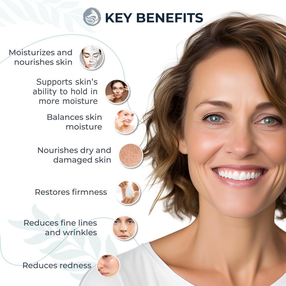 Hyaluronsure Gesichtserum - hydratisierendes Anti -Falten -Anti -Aging -Gesichtsserum - mit Vitamin C und E grnem Tee Jojobal - Natural und Bi