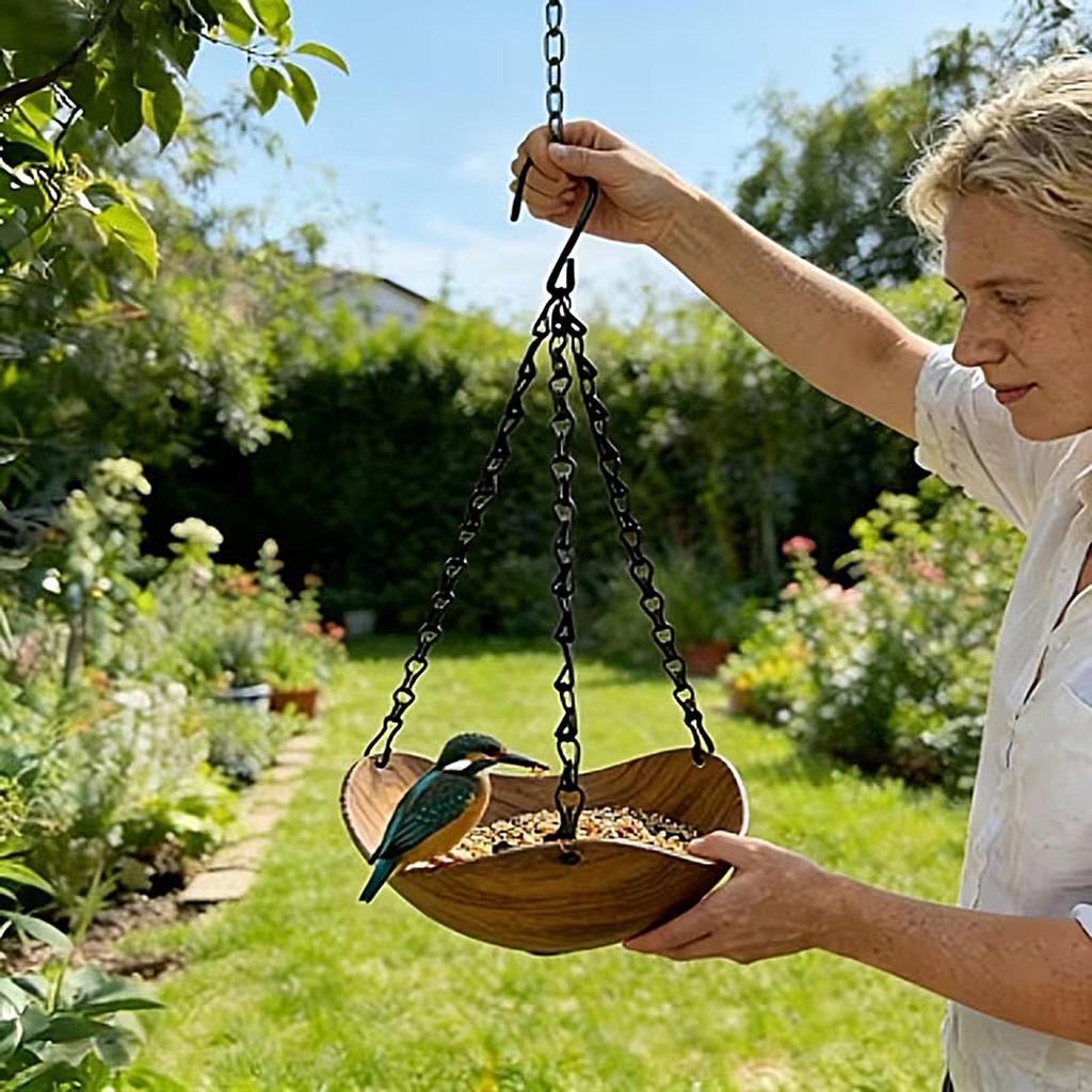 Подвесная купальня для птиц, поилка для птиц, кормушка для птиц, открытый питьевой бассейн, подходит для украшения сада на открытом воздухе, колибри