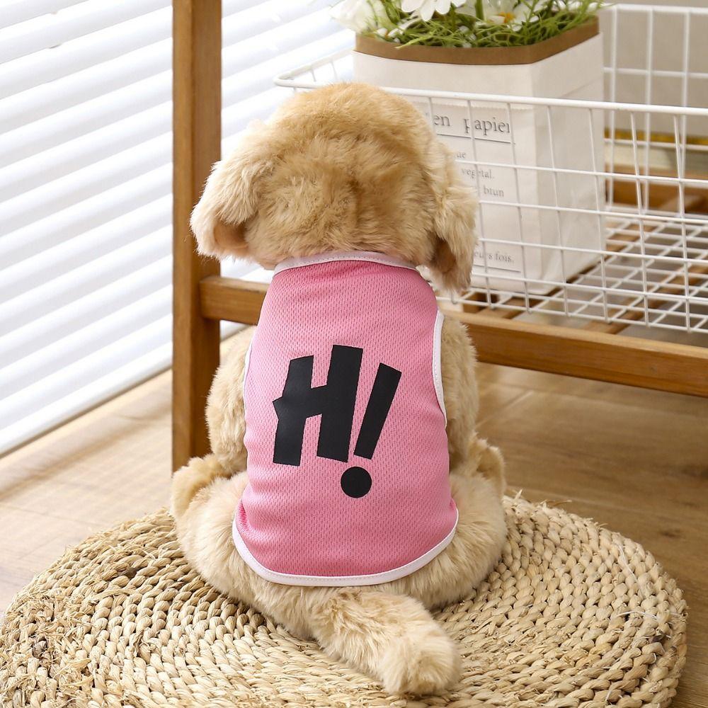 Polyester Cat Sleeveless Vest Breathable Pet Print Vest Cat Apparel Dog T-shirt for Dogs Puppy
