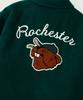 Champion C Logo Award Varsity Jacket Dark Green