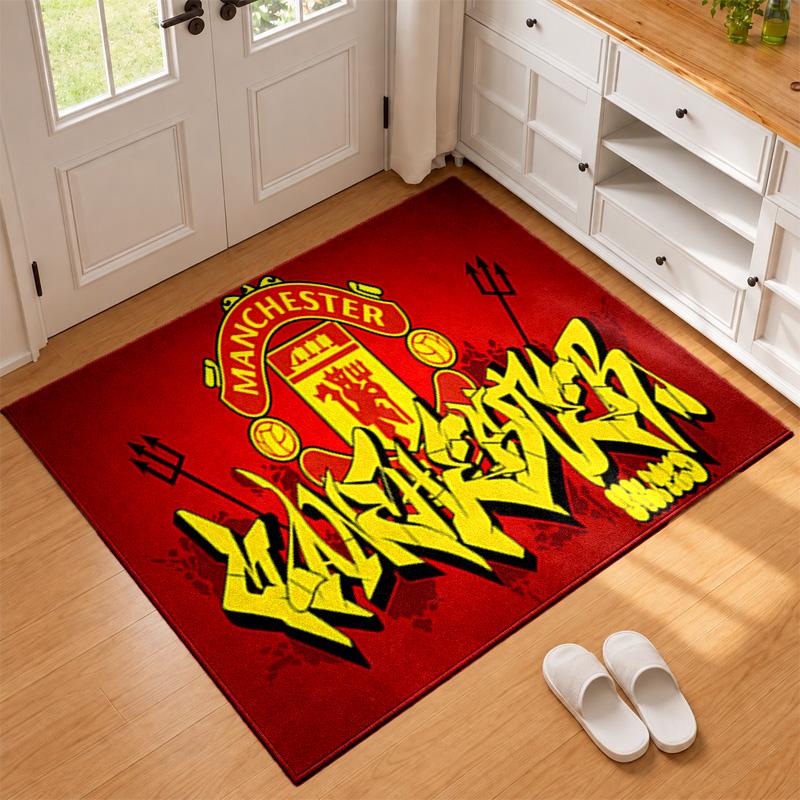 FC Manchester Carpet Door Mat for Living Room or Bedroom Protective Mat Under Chair Office Decoration Christmas Gift Birthday Present
